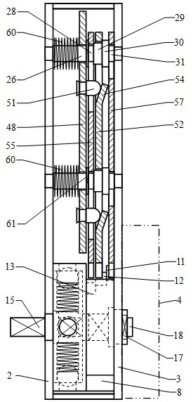 Pushing disconnection type mechanical coded lock