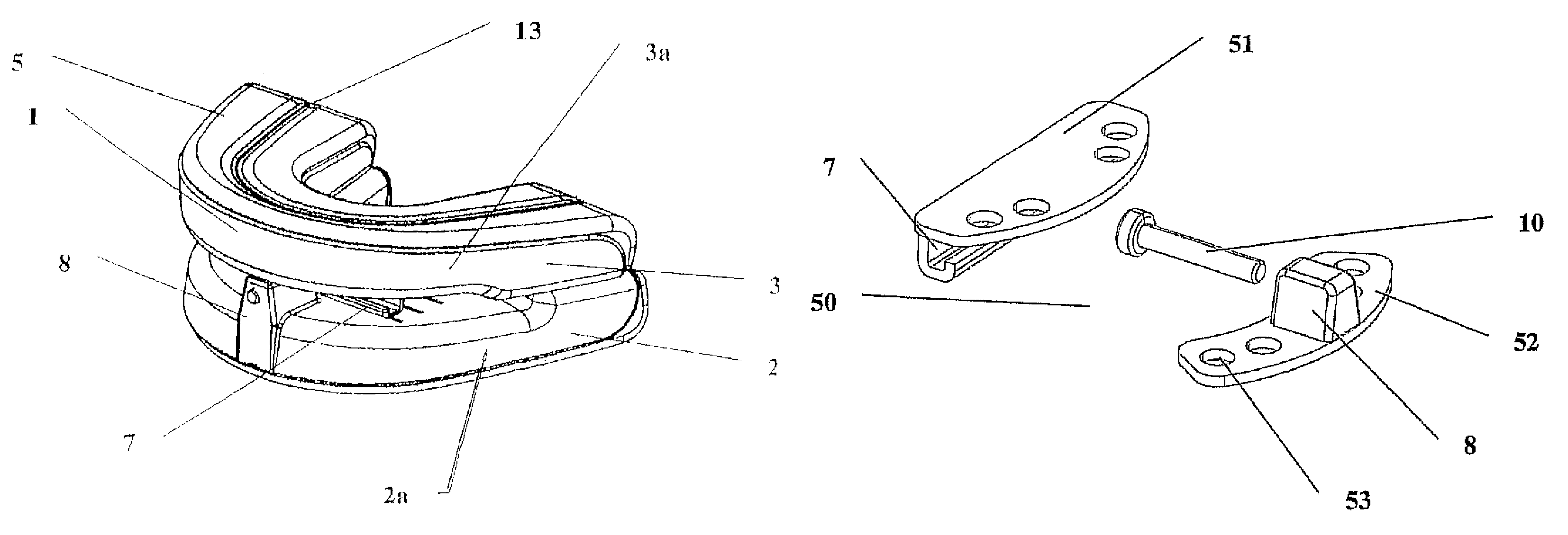 Continuously adjustable mandibular protrusion splint for treating snoring and obstructive sleep apnea