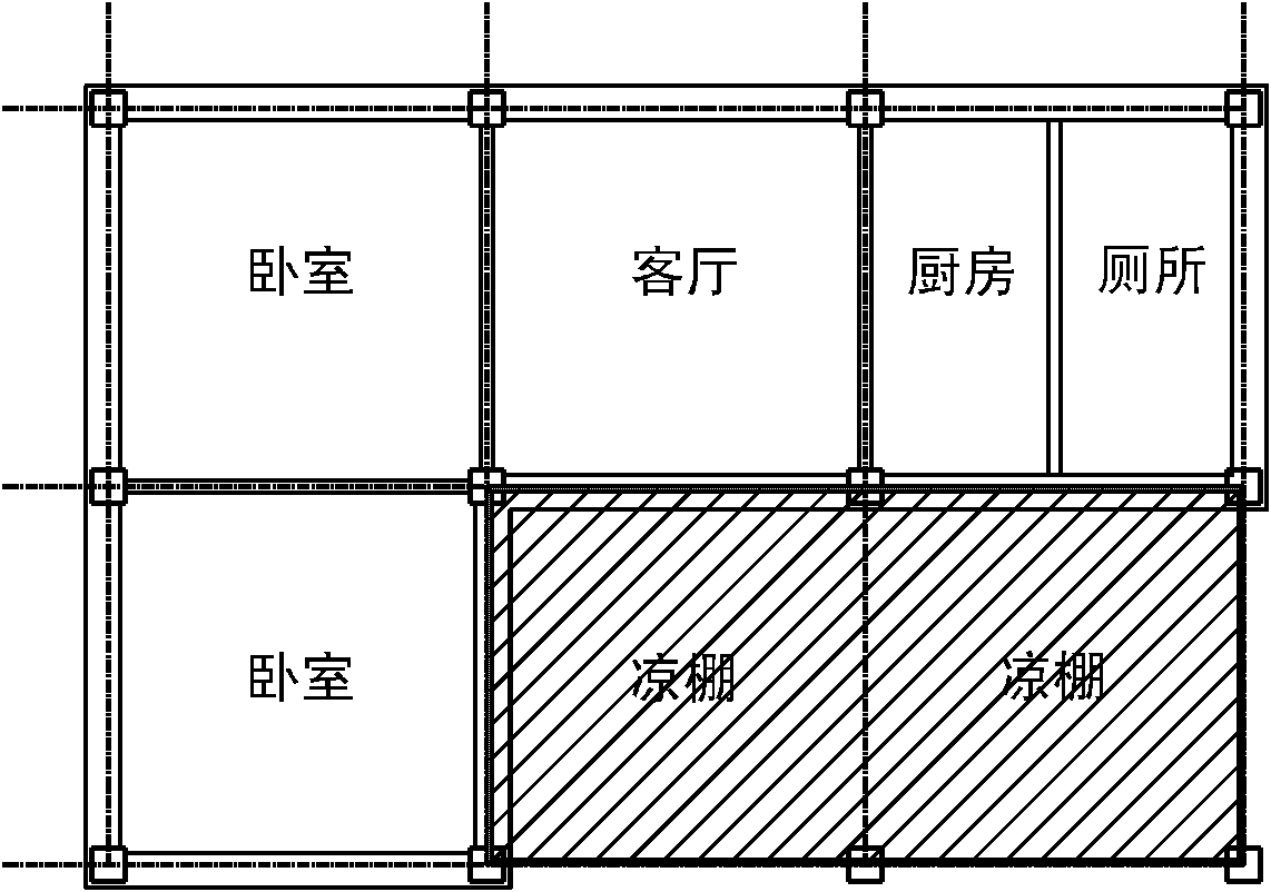 Extendable rural residential unit type suitable for desert climate conditions