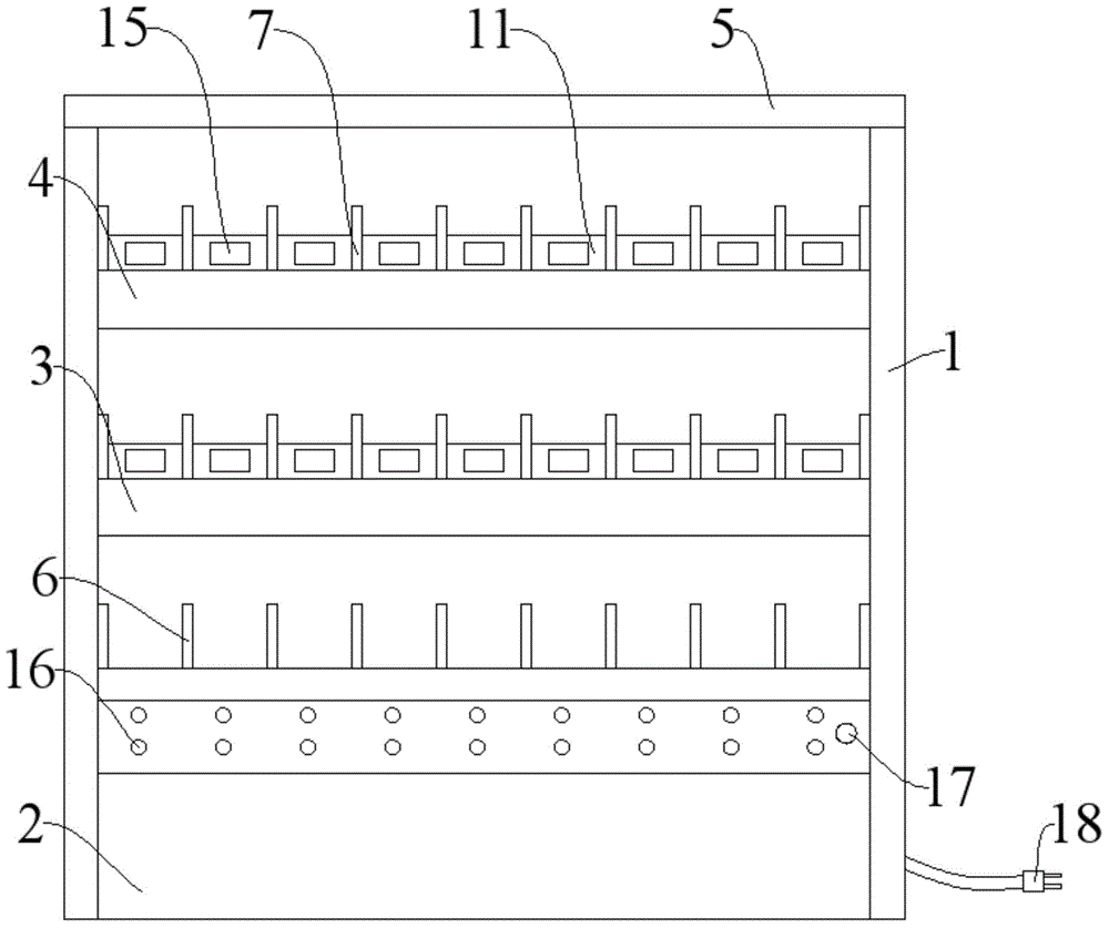 Storage rack internal push device used for medical medicine storage cabinet