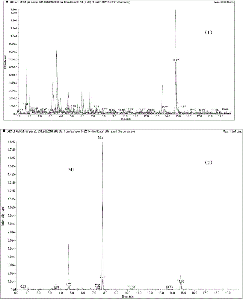 A method for detecting enrofloxacin metabolites in sea cucumbers