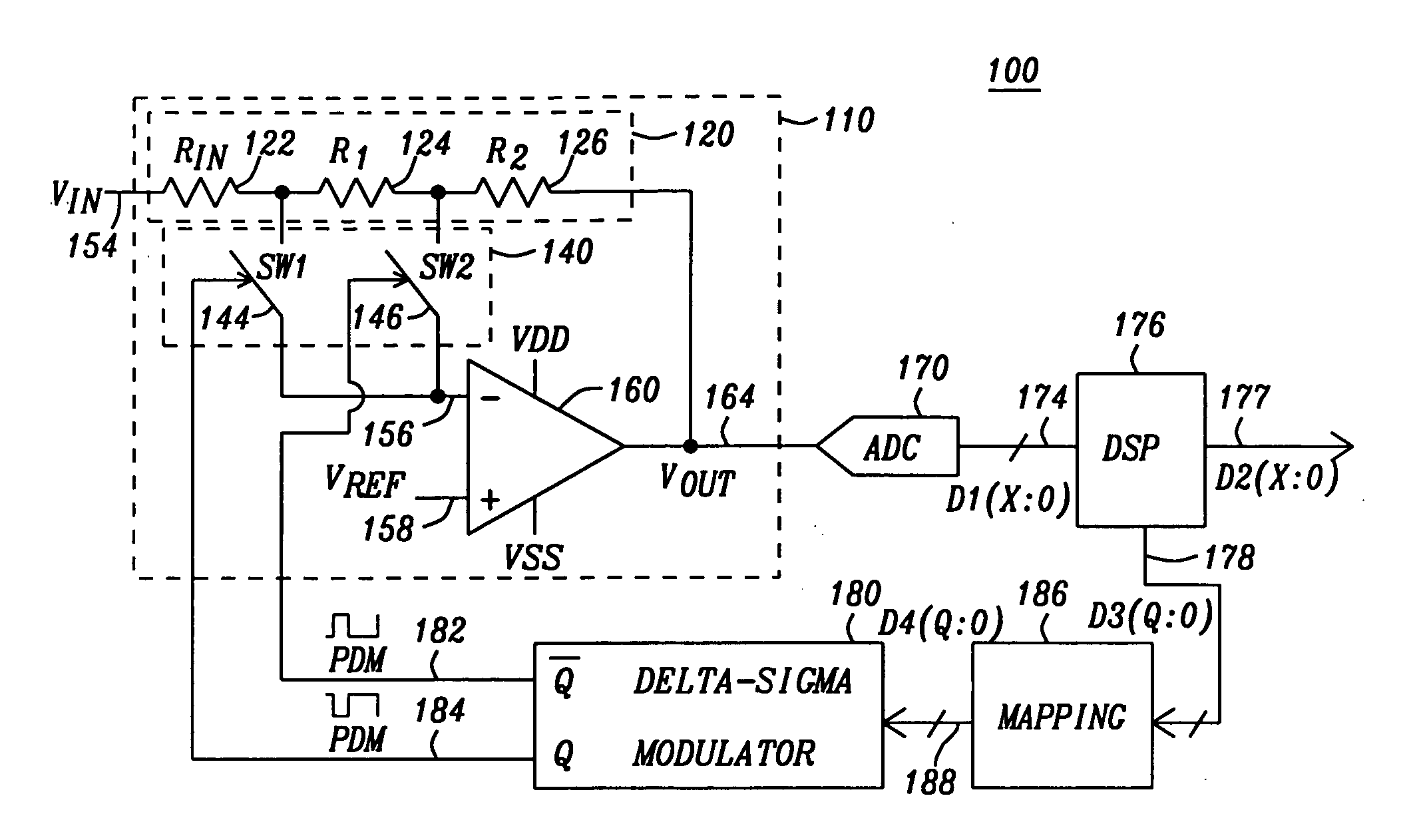 Delta-sigma modulator approach to increased amplifier gain resolution