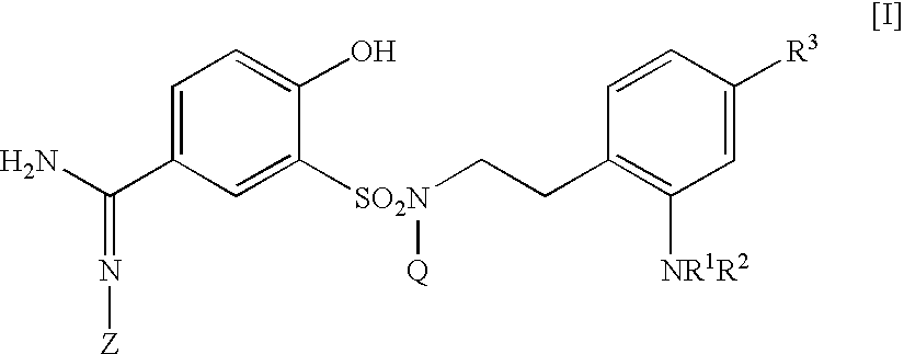 5-amidino-n-(2-aminophenethyl)-n-hydroxy-benzenesulffonamide derivative, medical composition containing the same, pharmaceutical use thereof and intermediate therefor