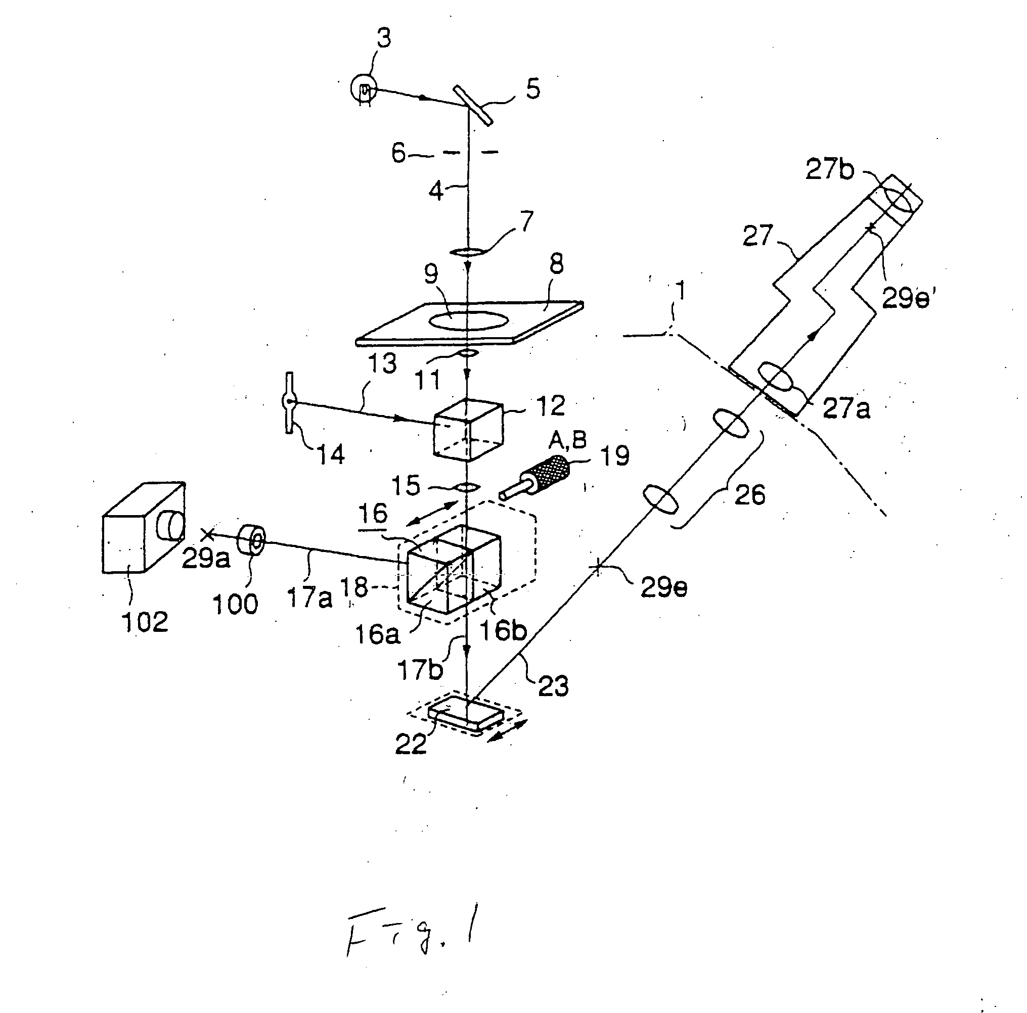 An inverted microscope