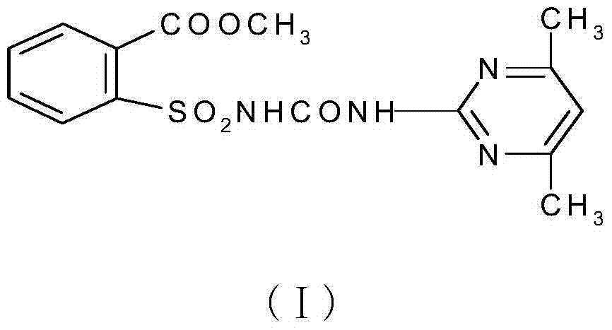 Synthetic method of 2-(4,6-dimethylpyrimidine-2-ylamidoformamidosulfonyl)methyl benzoate