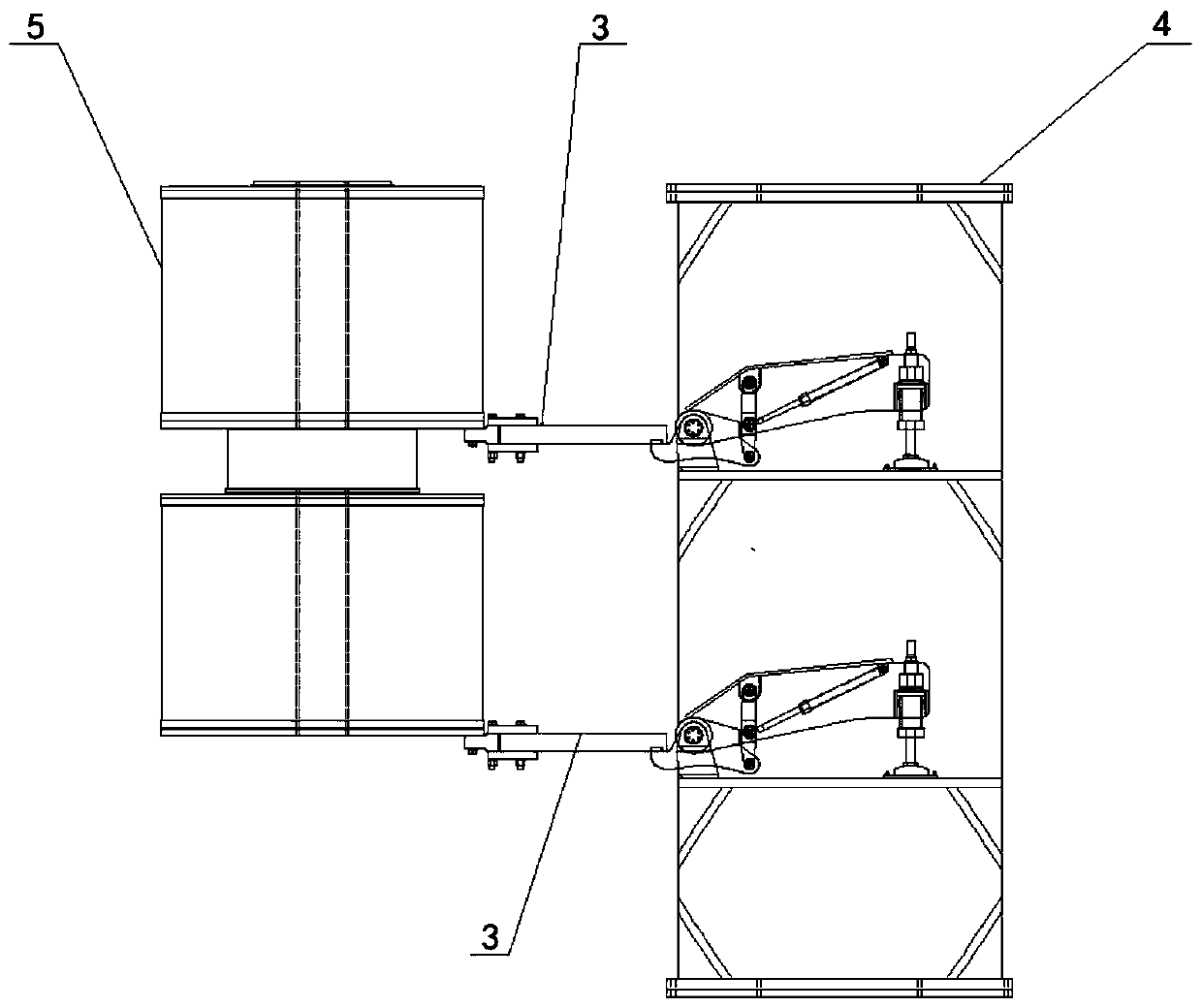 Mechanical locking device for slip ring set of mooring system and using method thereof