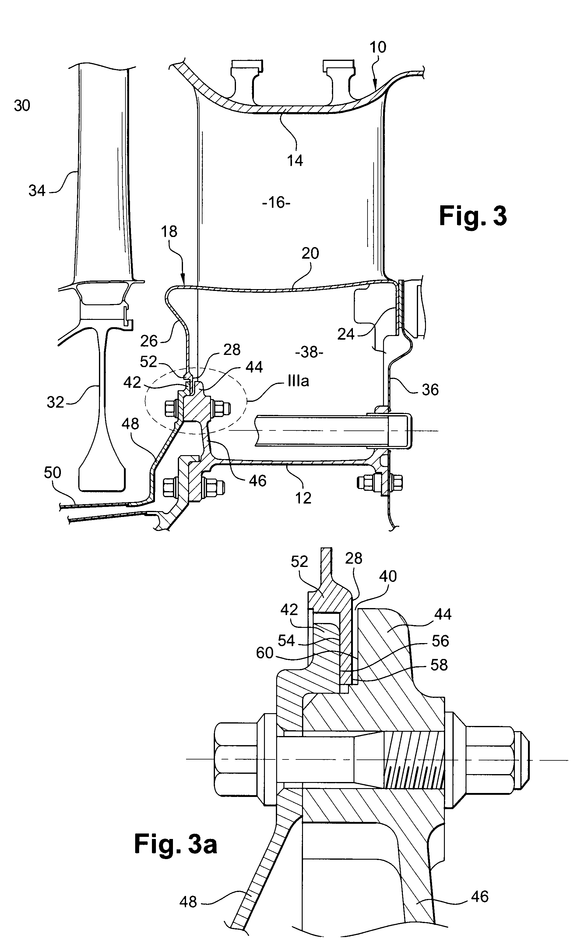 Sealing a hub cavity of an exhaust casing in a turbomachine