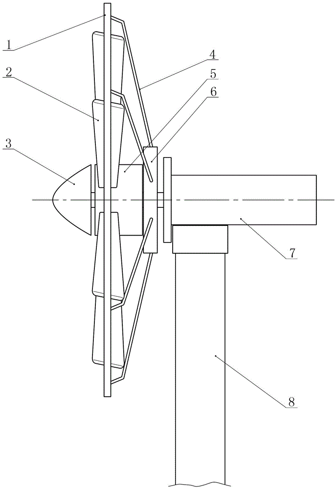 Single-frame impeller of wind power generator