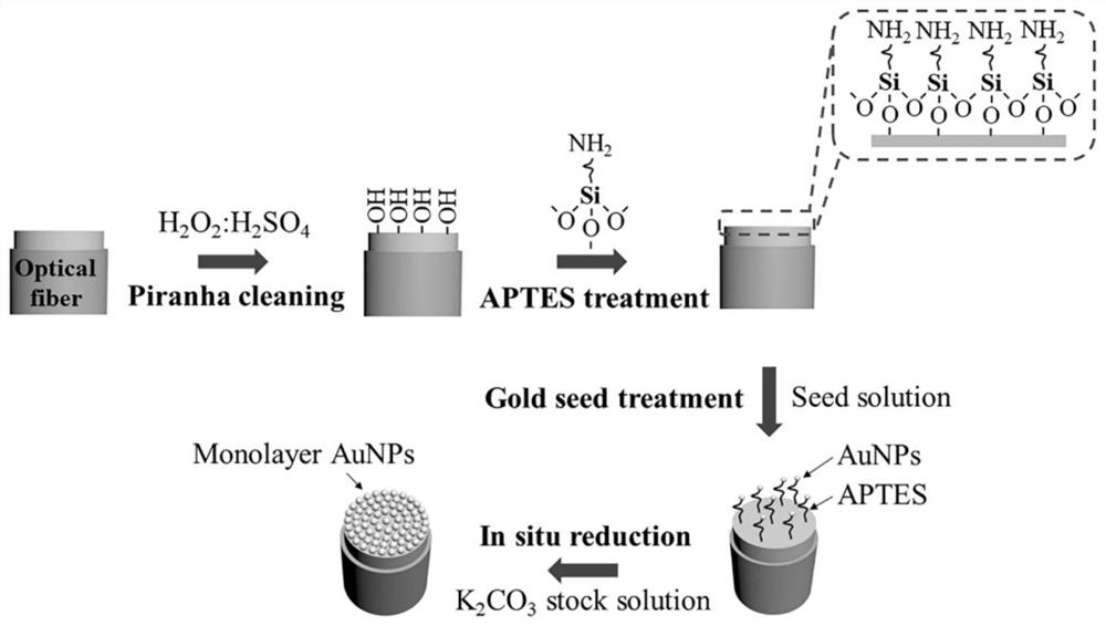 Preparation method of surface-enhanced Raman scattering optical fiber probe