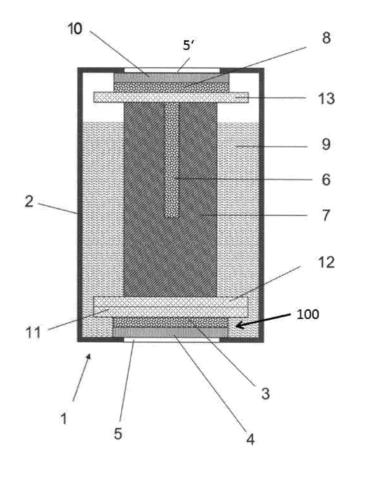 Electrode for an electrochemical gas sensor, manufacturing method for an electrode, and use of an electrode