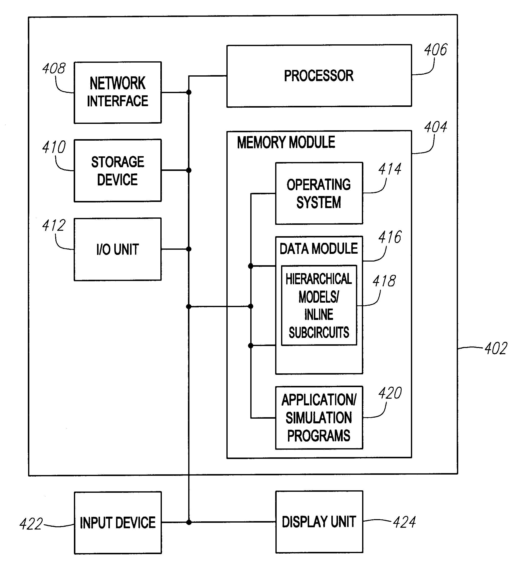 System and method for simulating circuits using inline subcircuits