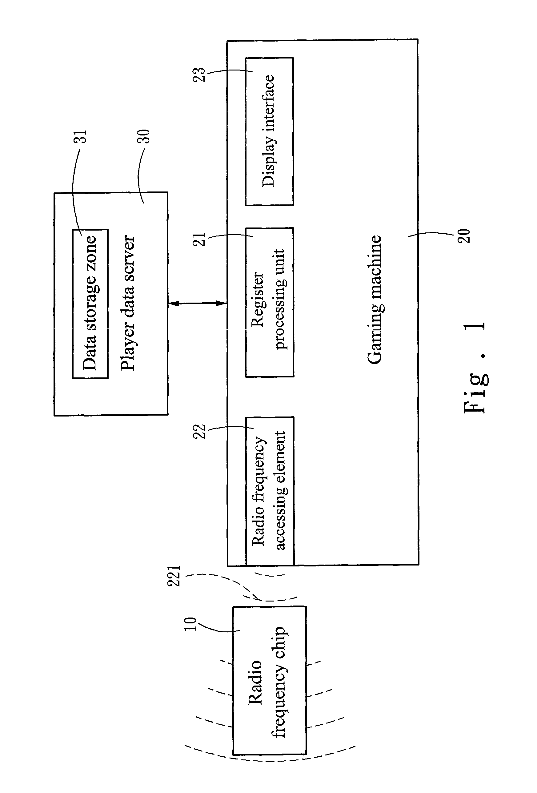 Gaming machine player account identification system