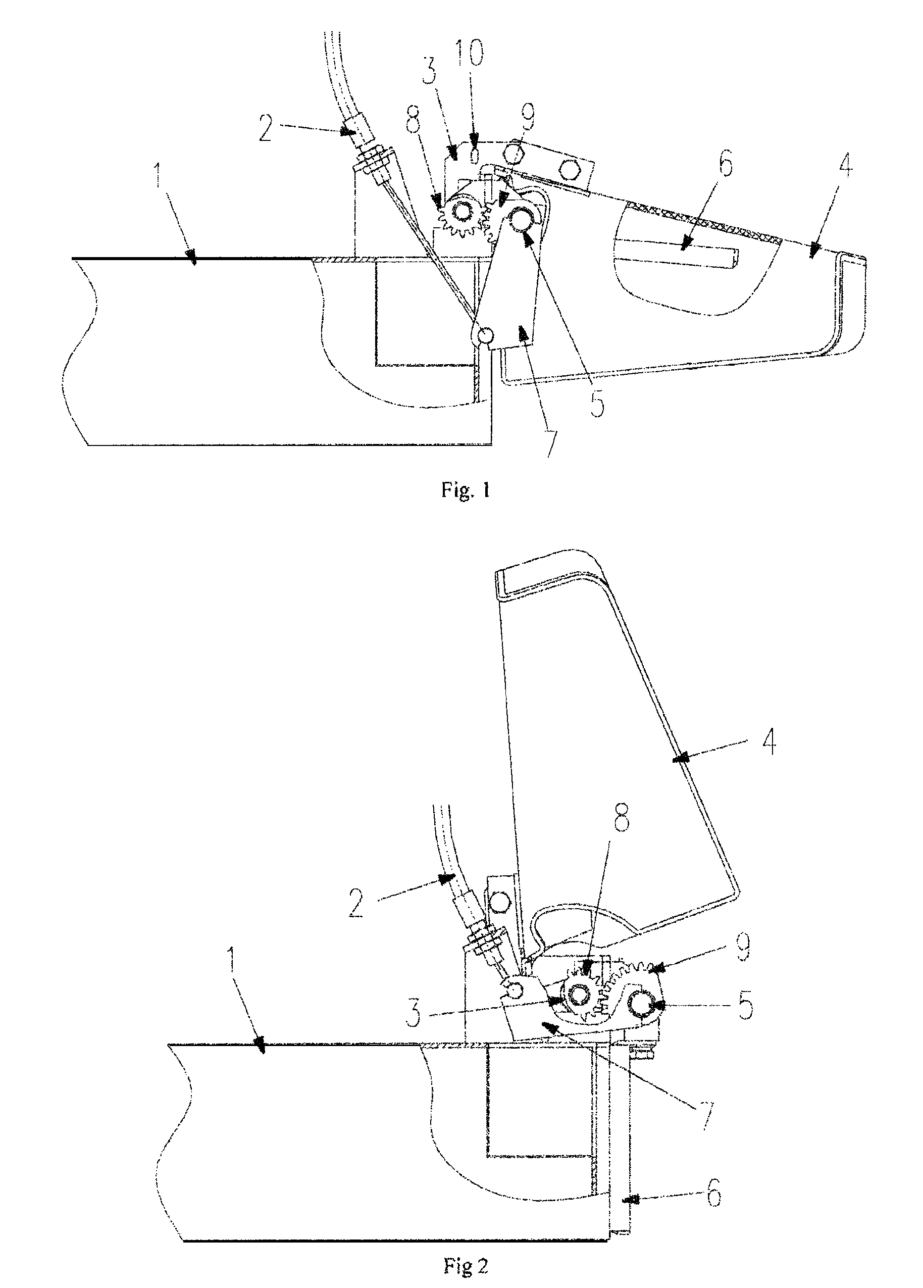 Quick switching mechanism for side discharge unit and grass chopper unit of a lawn mower