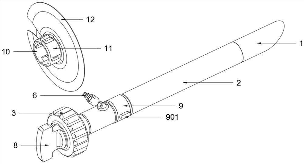 Visual thoracic and abdominal cavity puncture drainage device