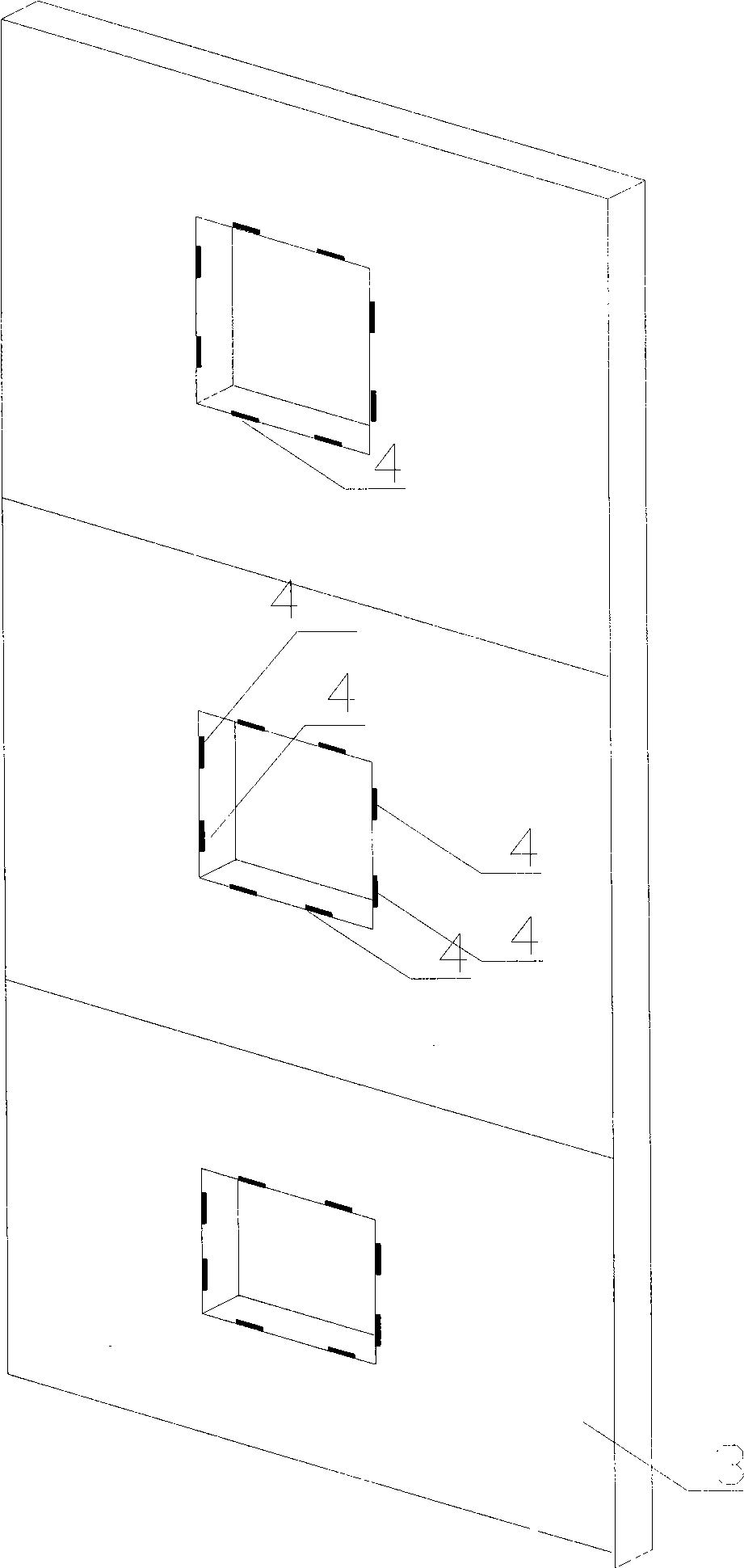 Construction method for construction floating window