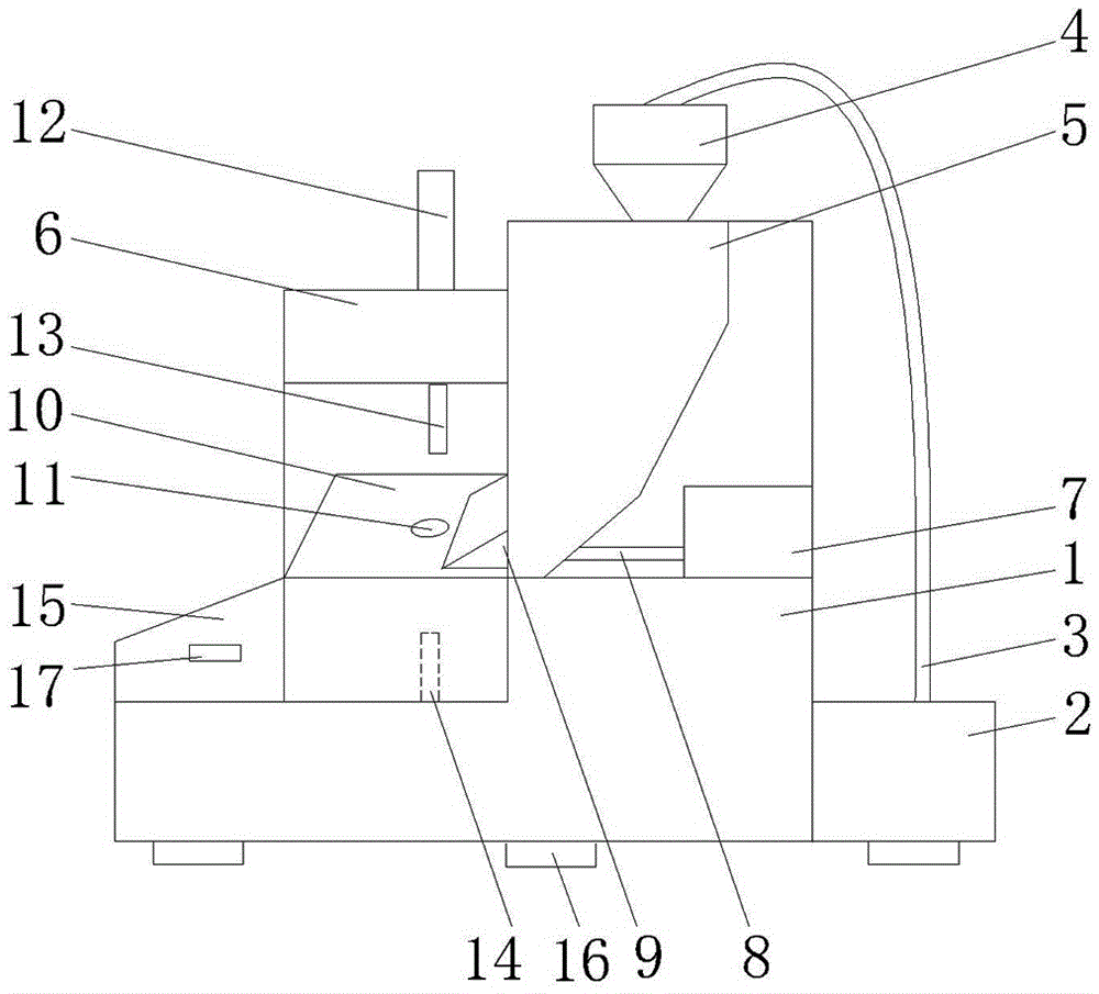 Environment-friendly extrusion forming device and working method thereof