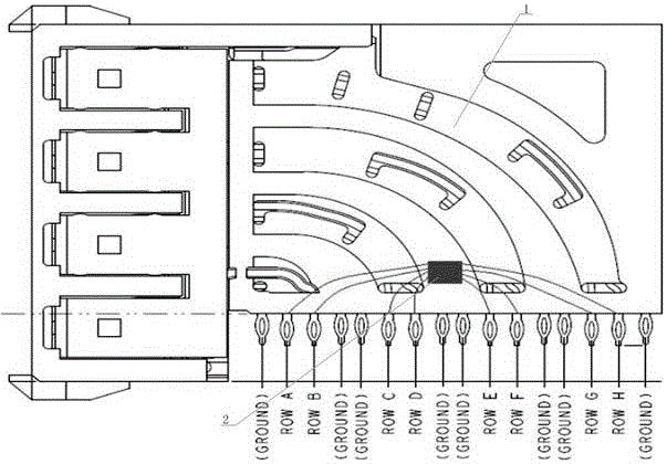 Design method for saving space by using high-density connector wafer