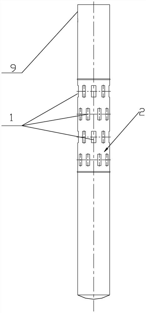 A water level observation tube that can realize layered reporting of the intersection of frozen walls