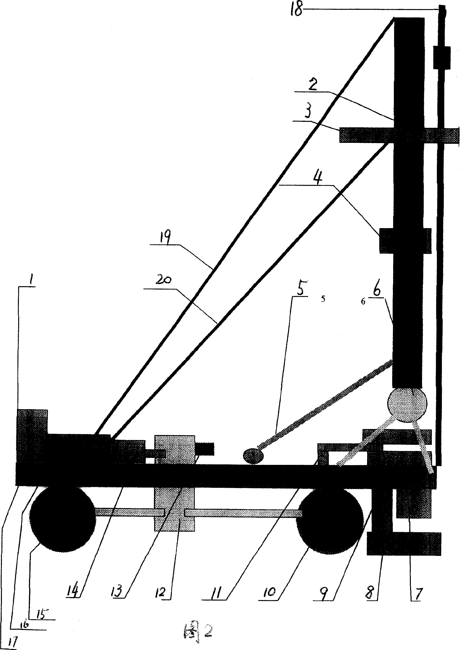 Drill floor well repairing machine without manual operation in well mouth