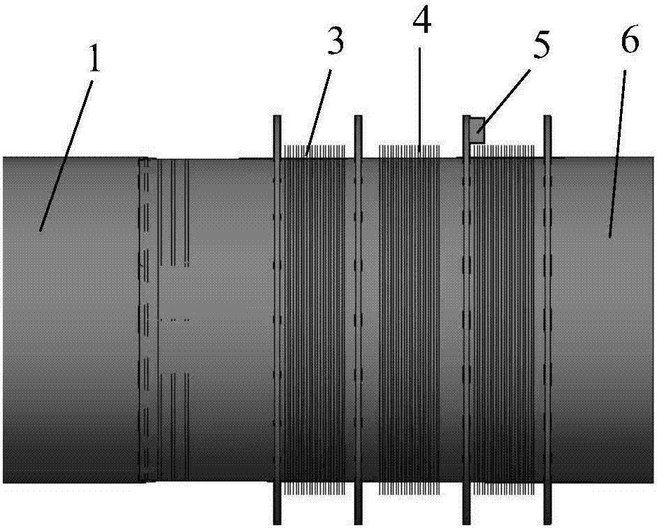 Prestressed pipe segment assembly with capability of long-term monitoring of internal steel cable stress and construction method thereof