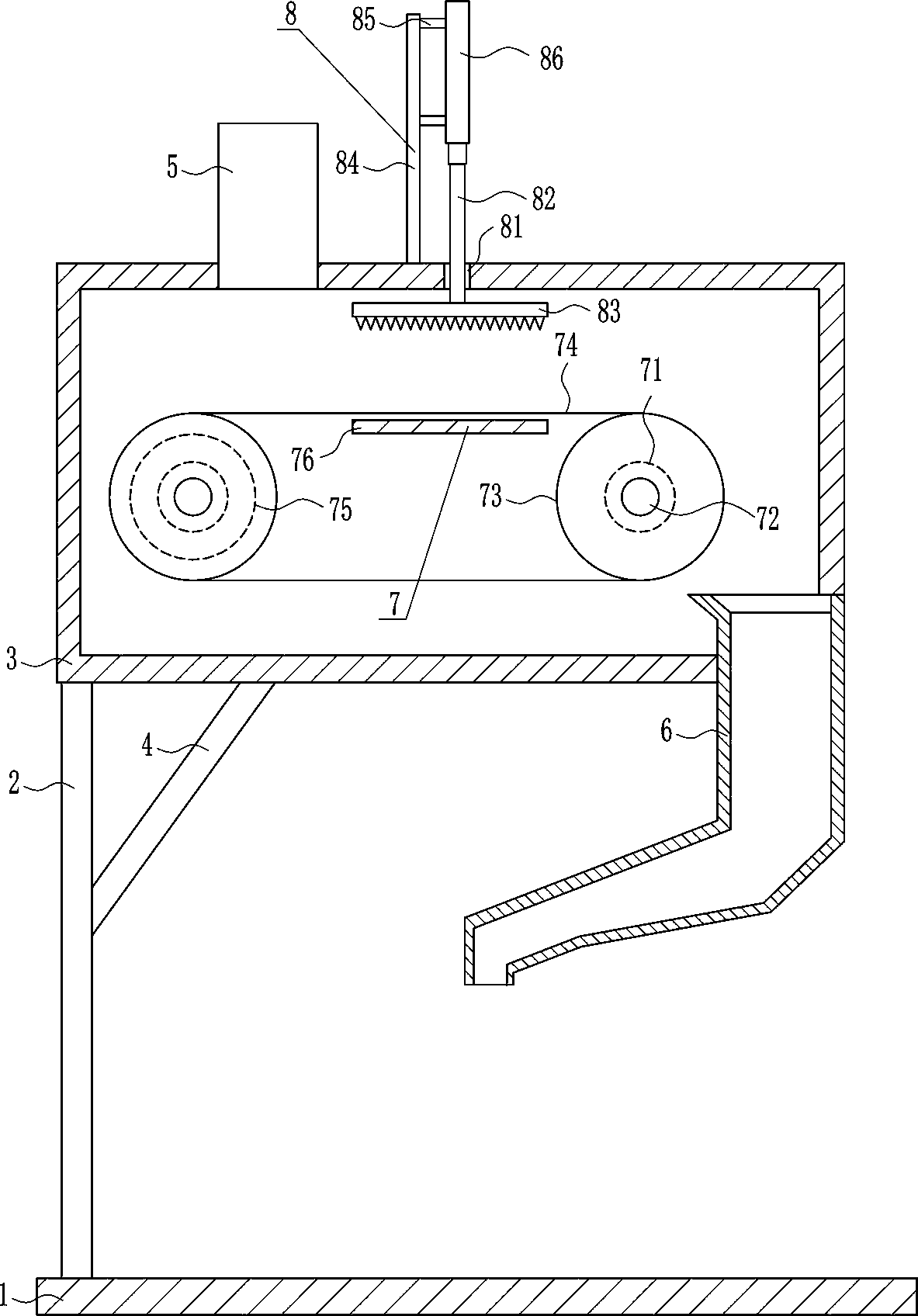 Crushing device for medical glass infusion bottles