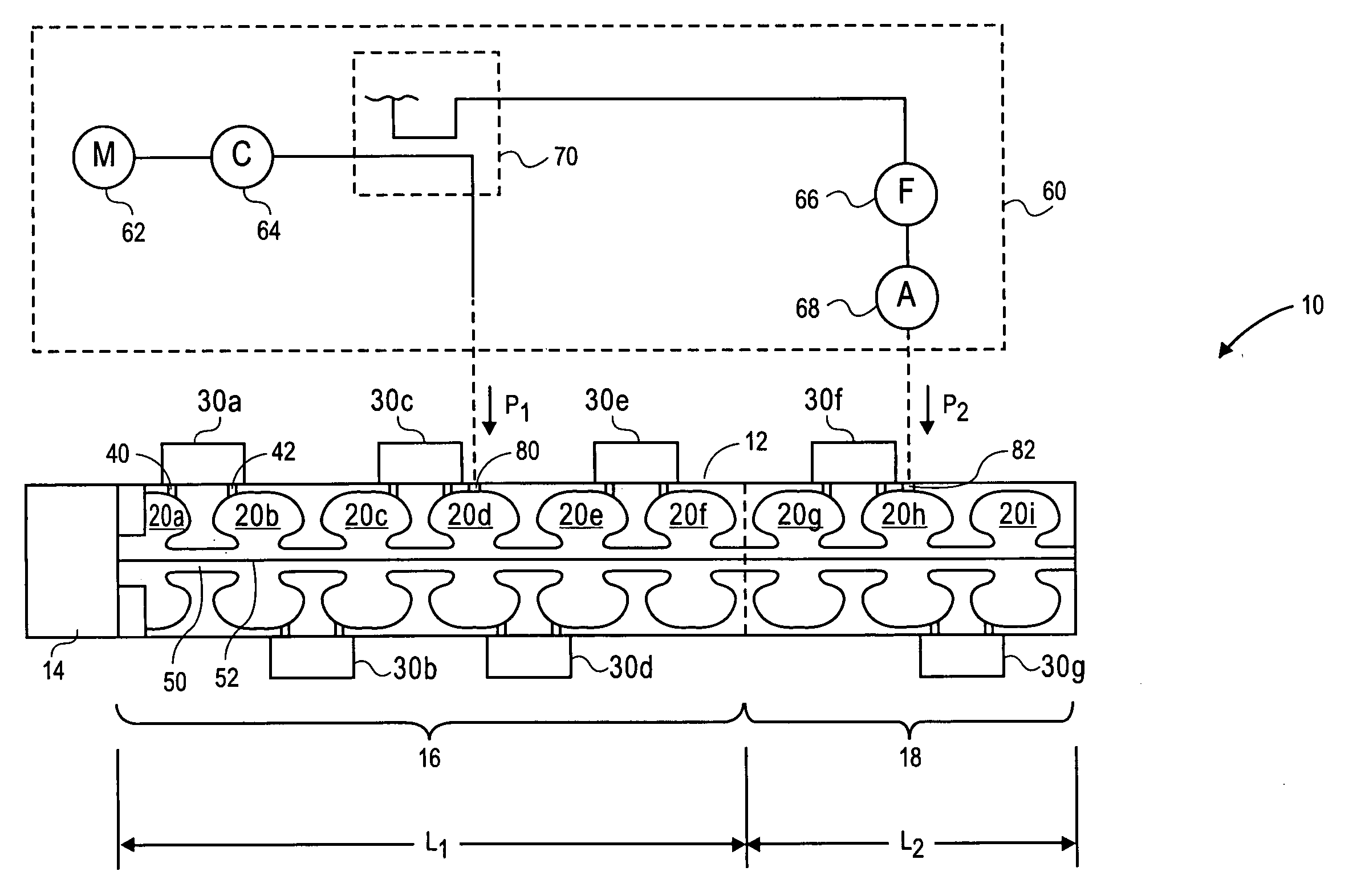 Standing wave particle beam accelerator having a plurality of power inputs