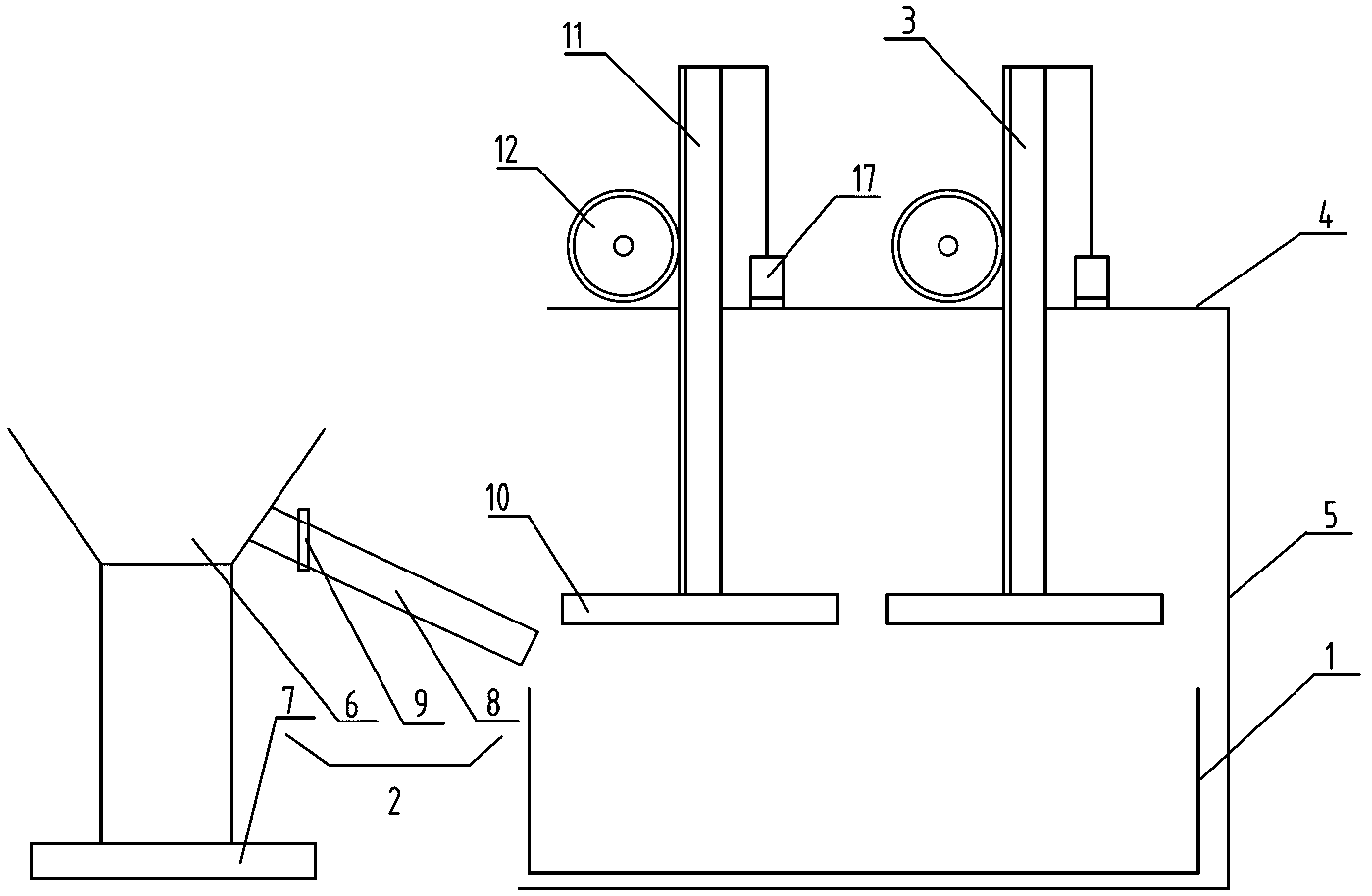 Coke oven tamping machine for tests and uniform density control method thereof