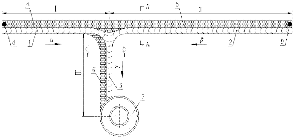 Non-ferrous metal line rolling slag flushing channel