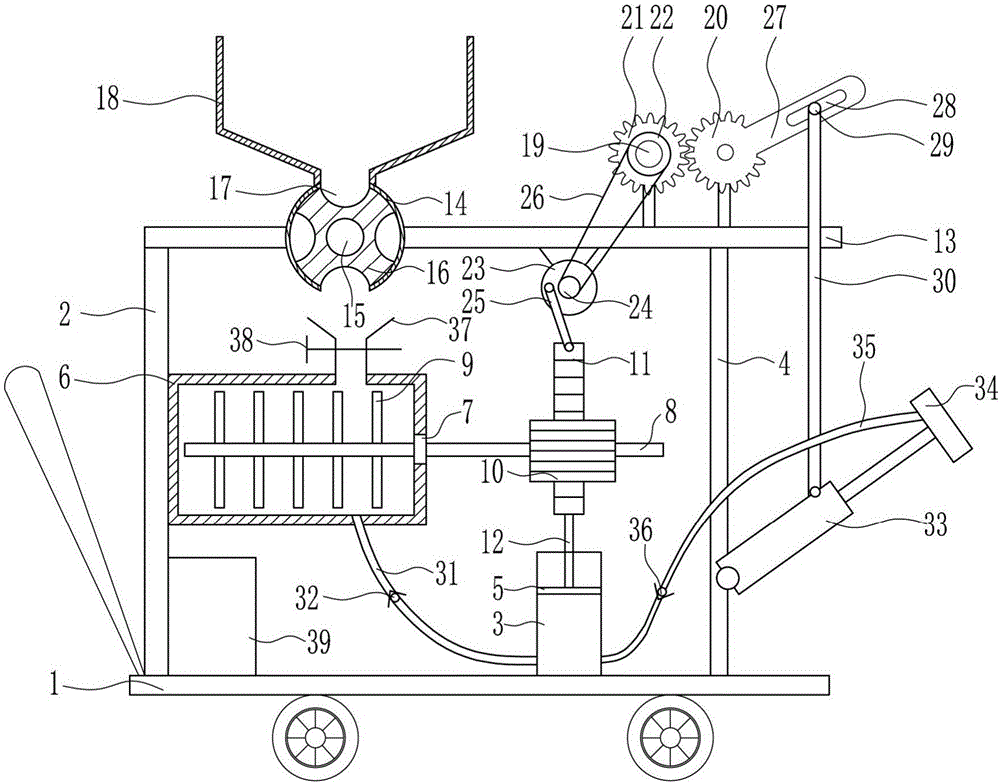 Experimental pesticide spraying device for transgenic plants