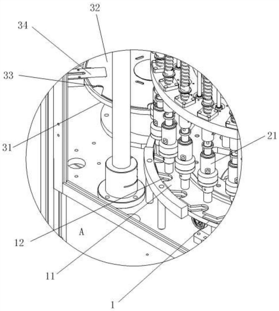 High-speed bottle cap two-dimensional code chip adding machine