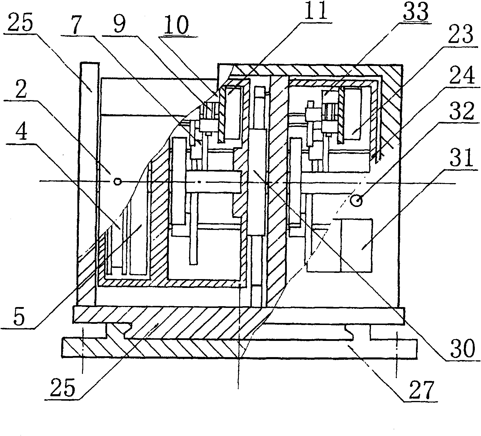 Stay-supported photoelectric two-dimensional displacement sensor