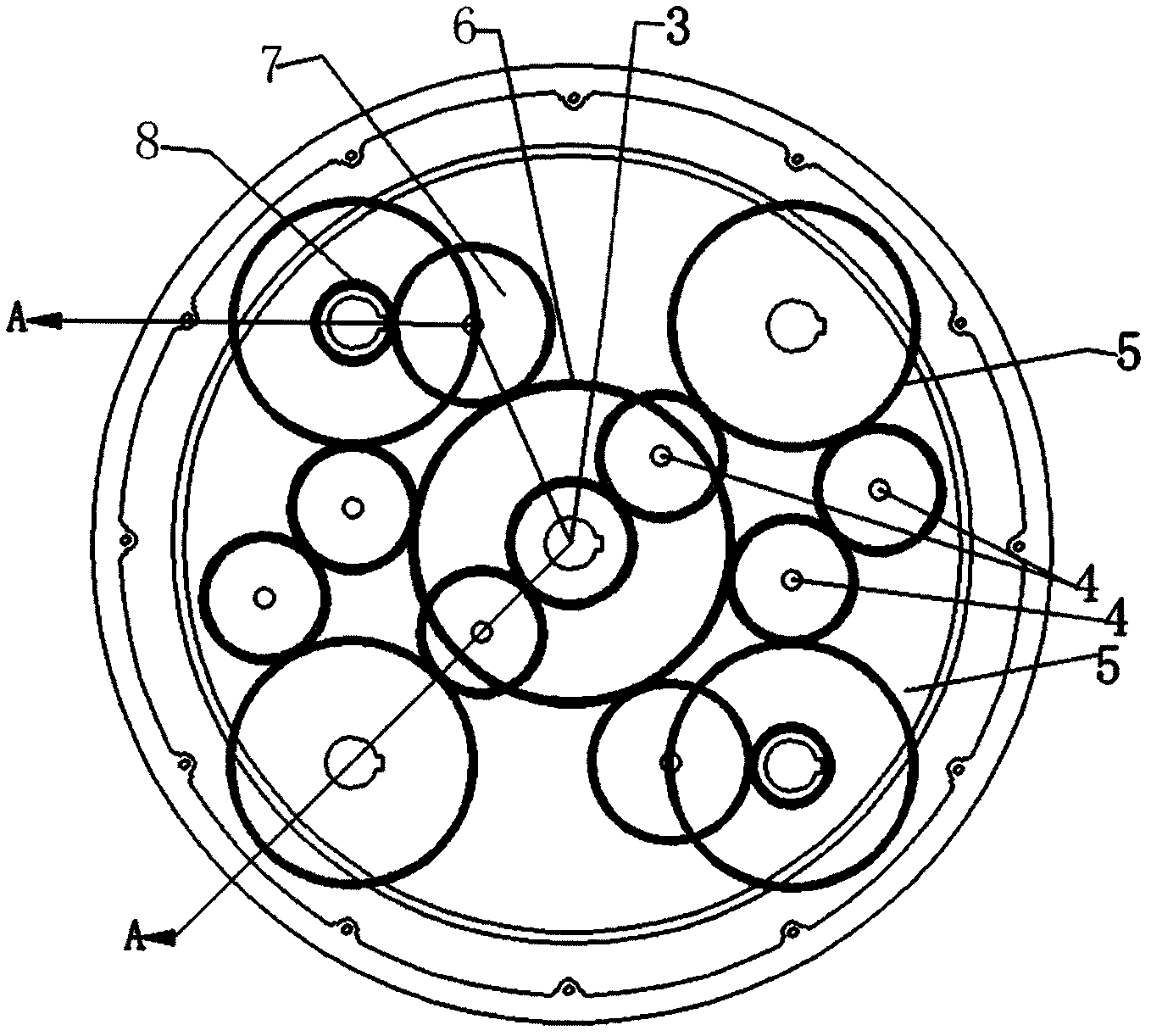 Four-head counter rotating star lapping machine