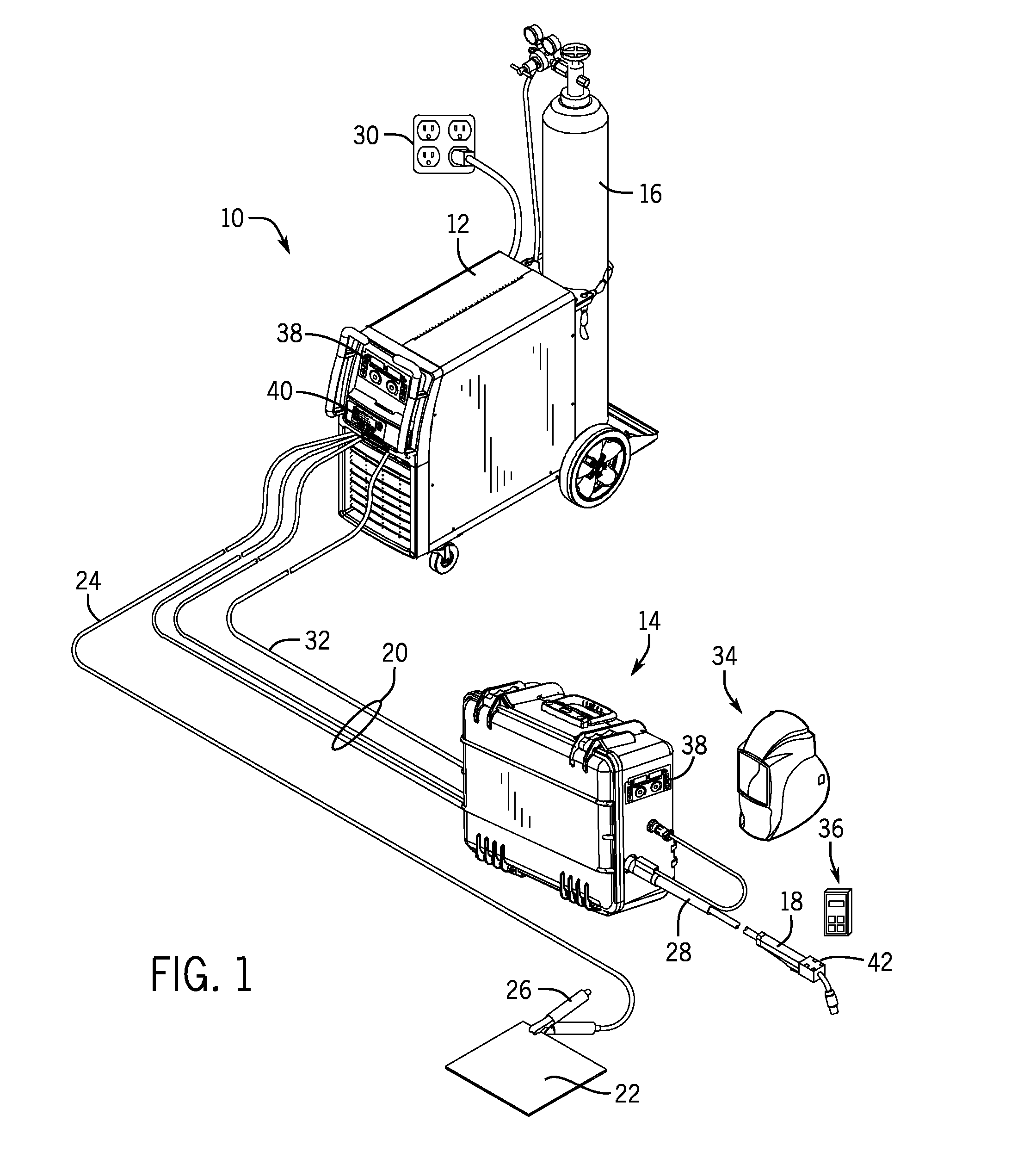 Welding system with multiple user interface modules