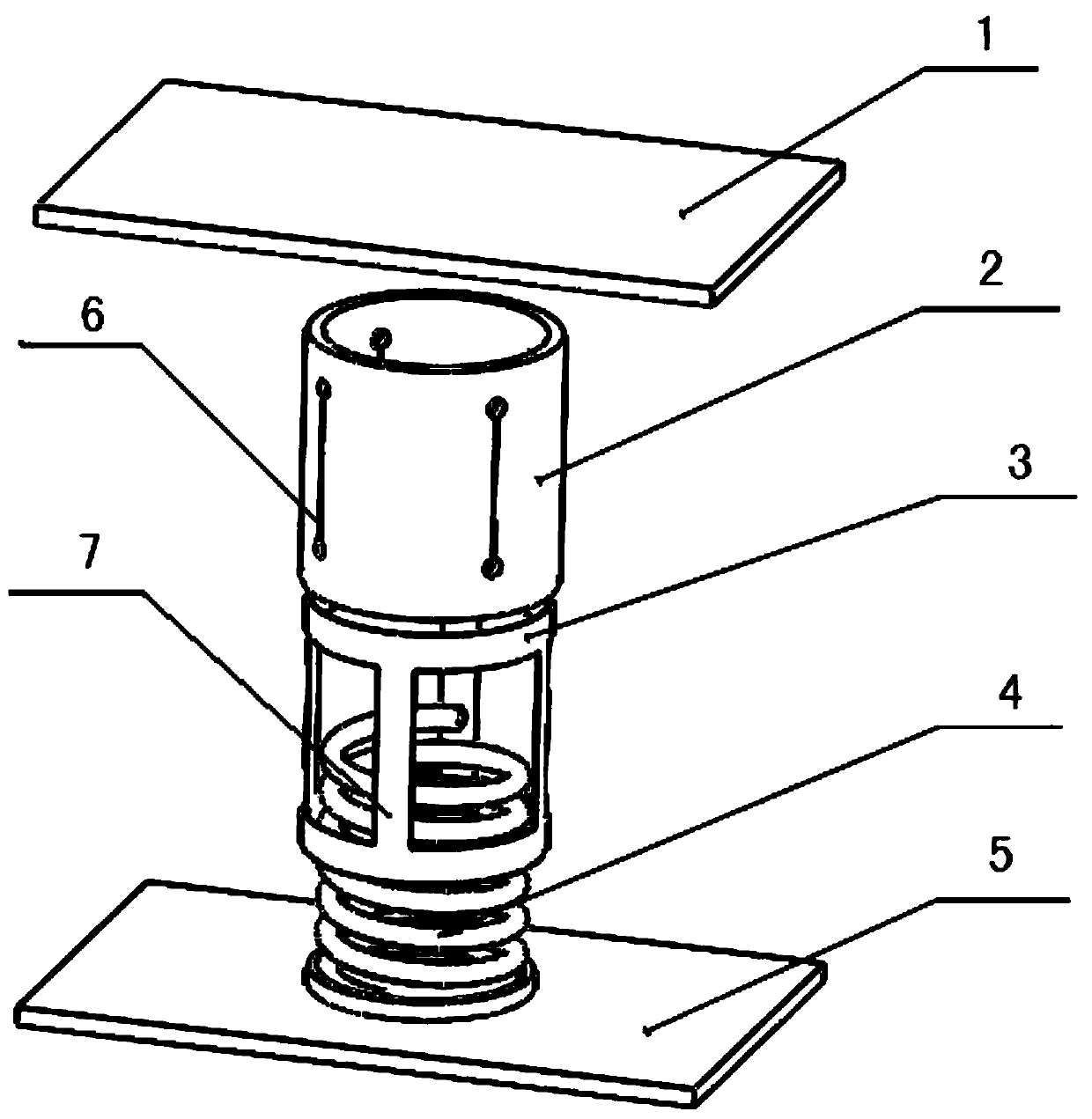 Quasi-zero stiffness metal-rubber composite vibration isolator