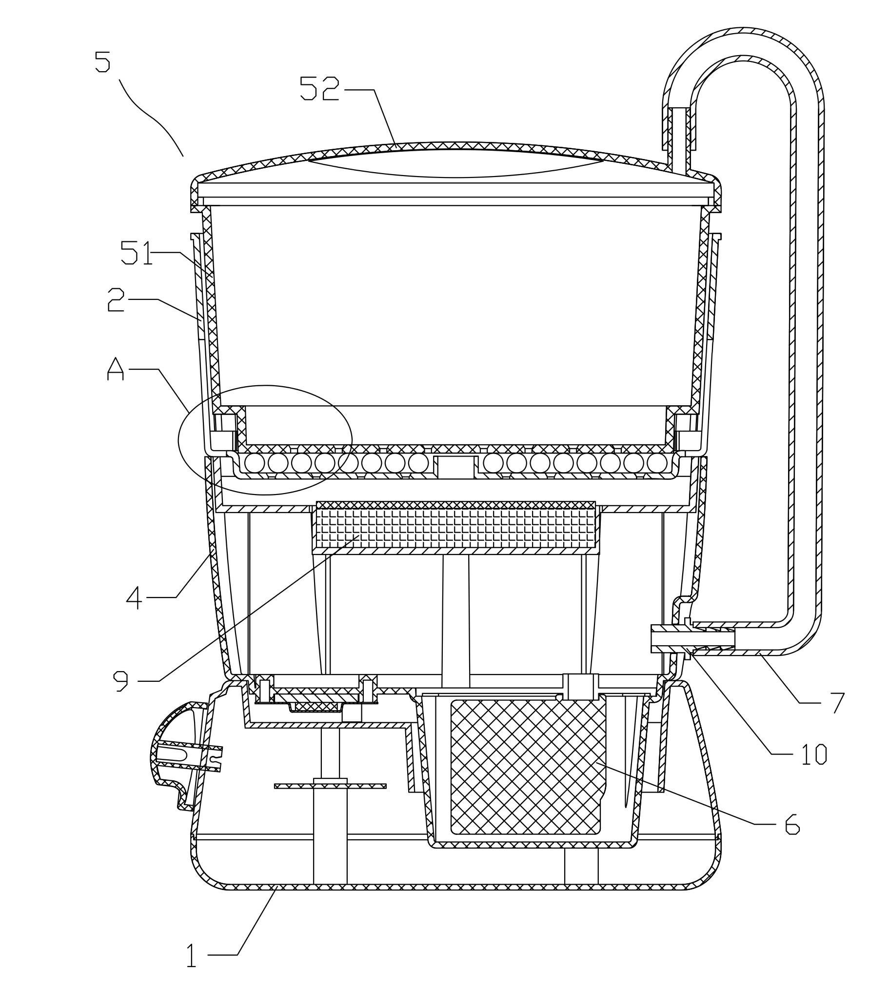 Up-press domestic bean sprouting machine