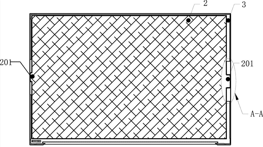 LCM liquid crystal display module structure which prevents backlight film from displacement