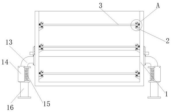 Stone vibrating screen device with good screening effect and using method thereof