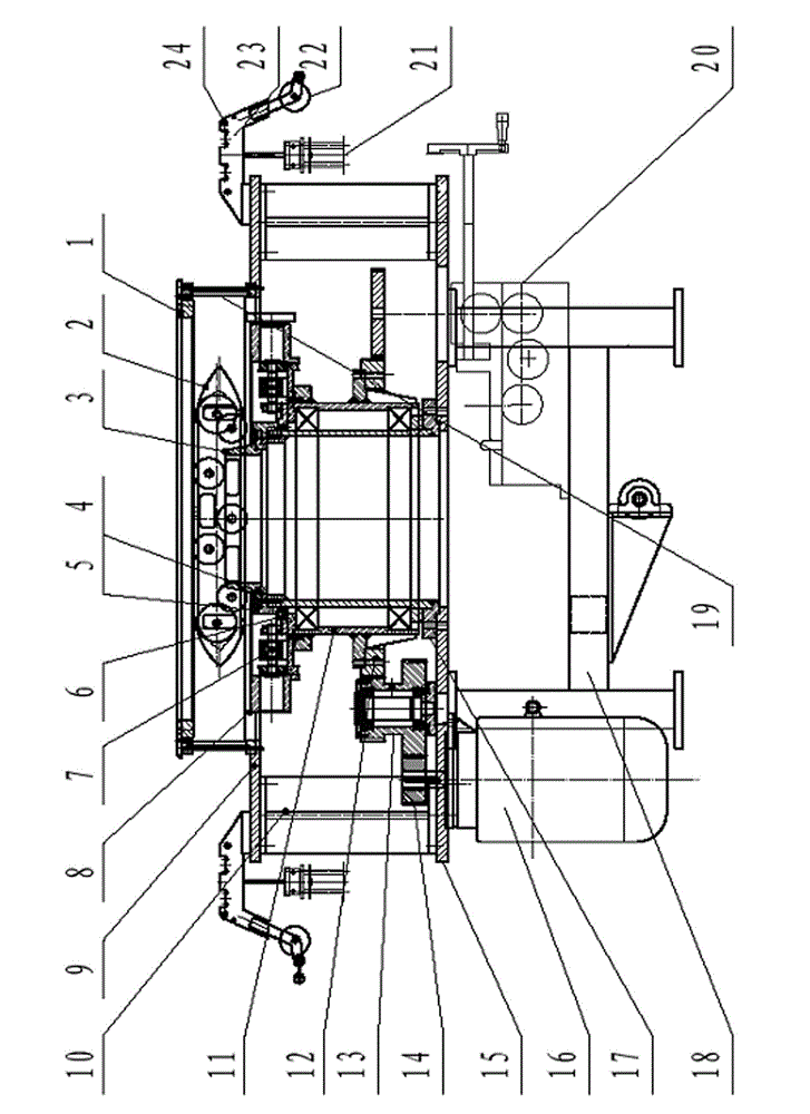 Three-shuttle circular weaving machine for high pressure resistant large-caliber hose fabric