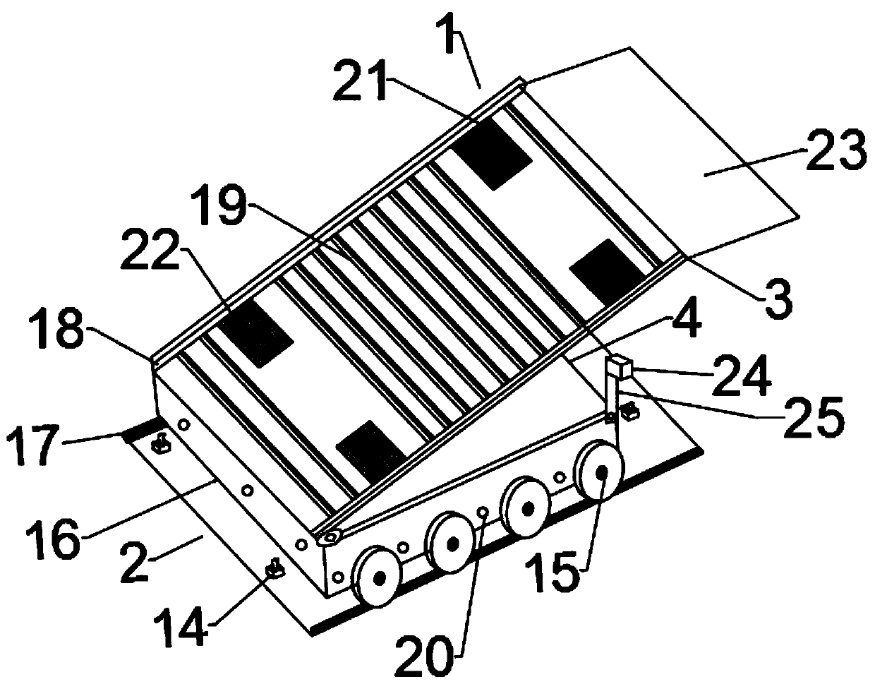 Cable-transmitted rotatable stopping device