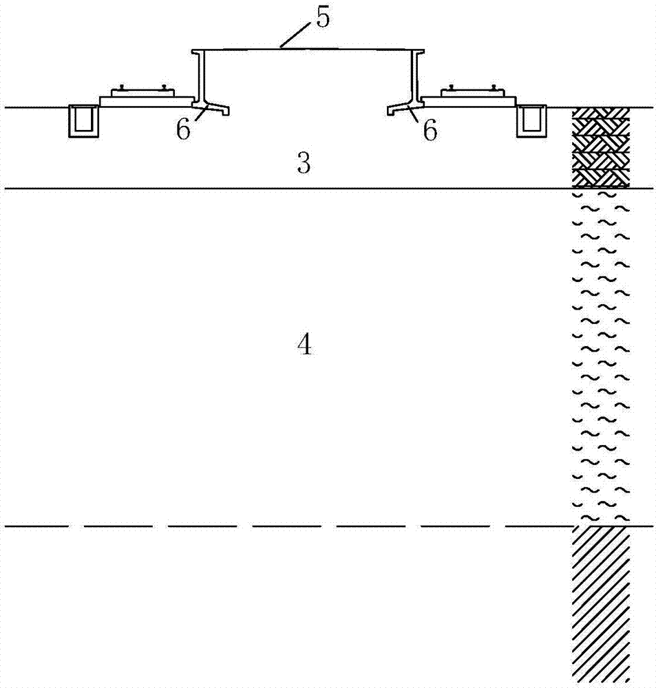 Soft soil area railway station platform subsidence mini-pile repairing structure and construction method