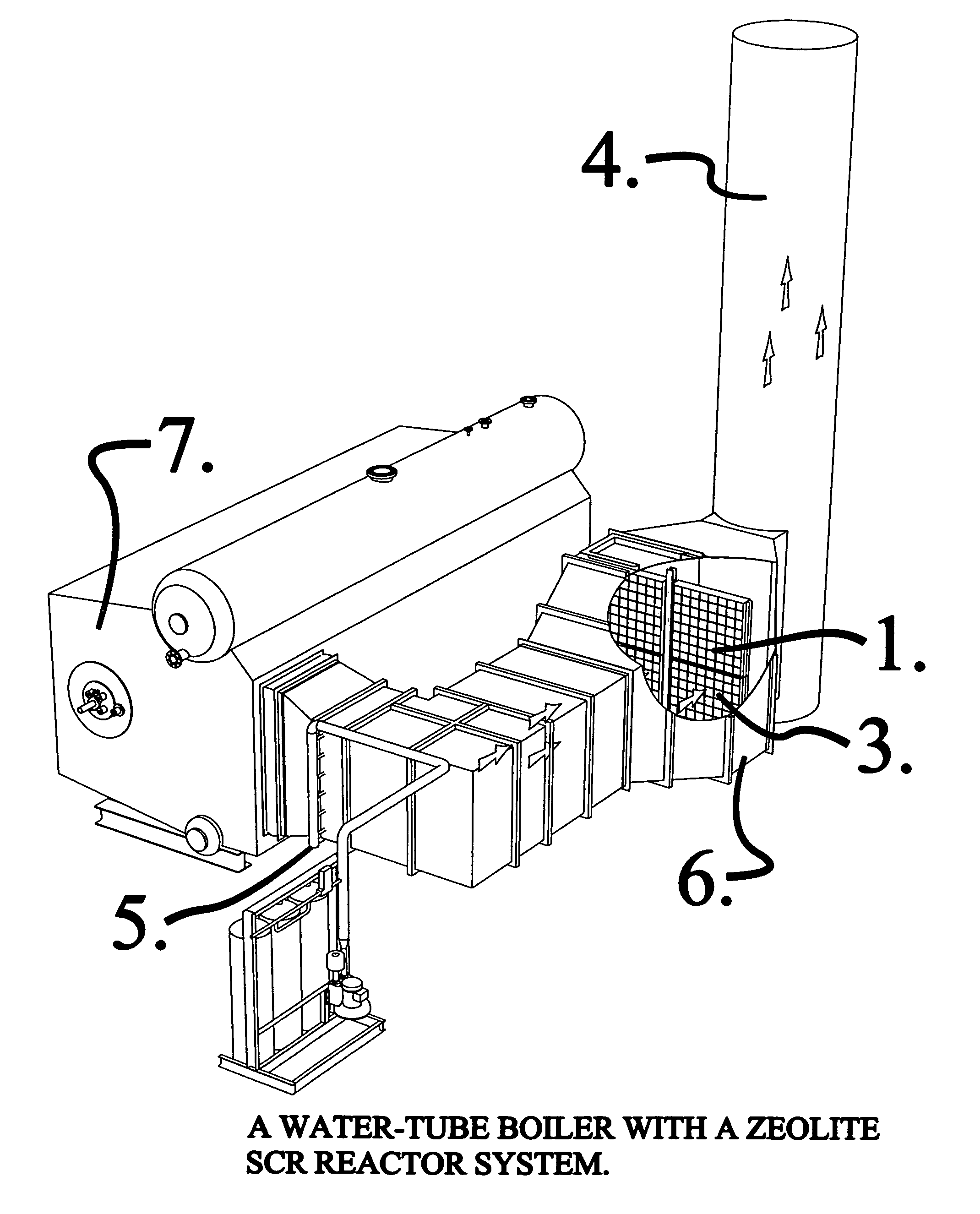 Reactor system for reducing NOx emissions from boilers