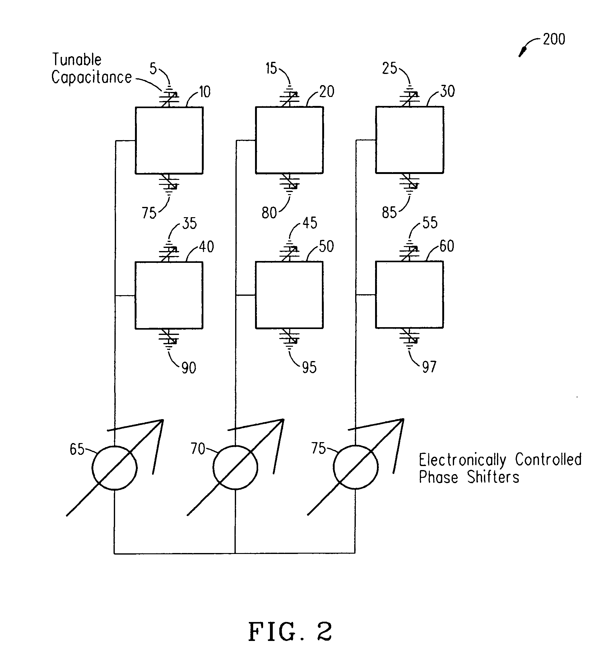 Frequency agile, directive beam patch antennas