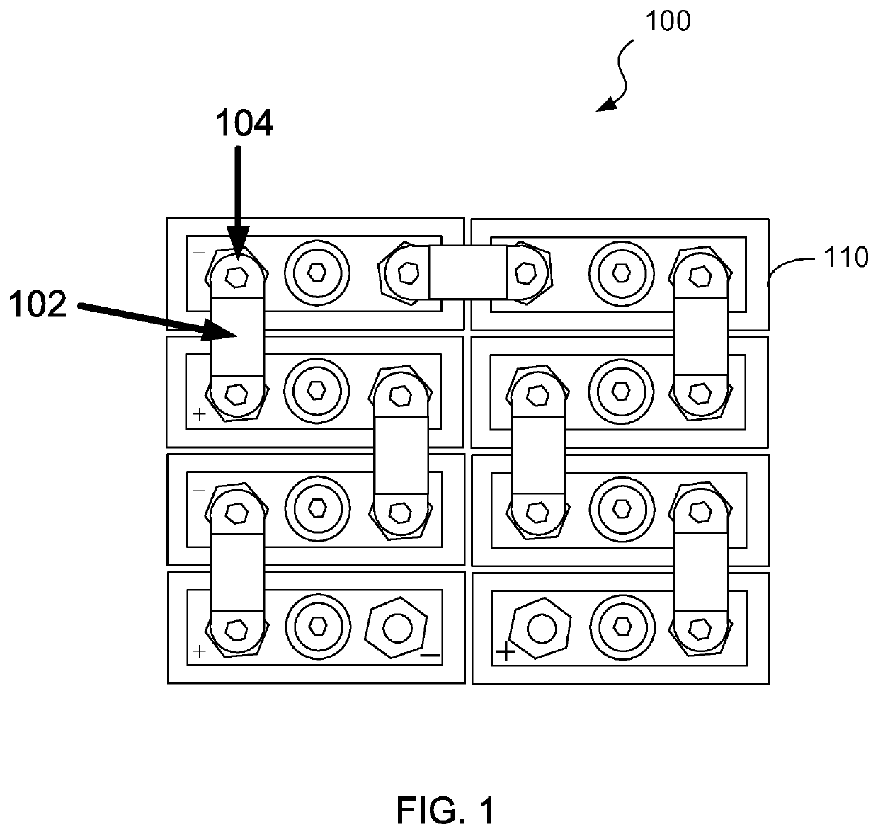 Method and apparatus for contact detection in battery packs