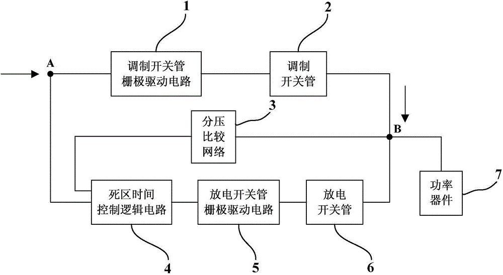 GaN power device drain electrode modulation circuit