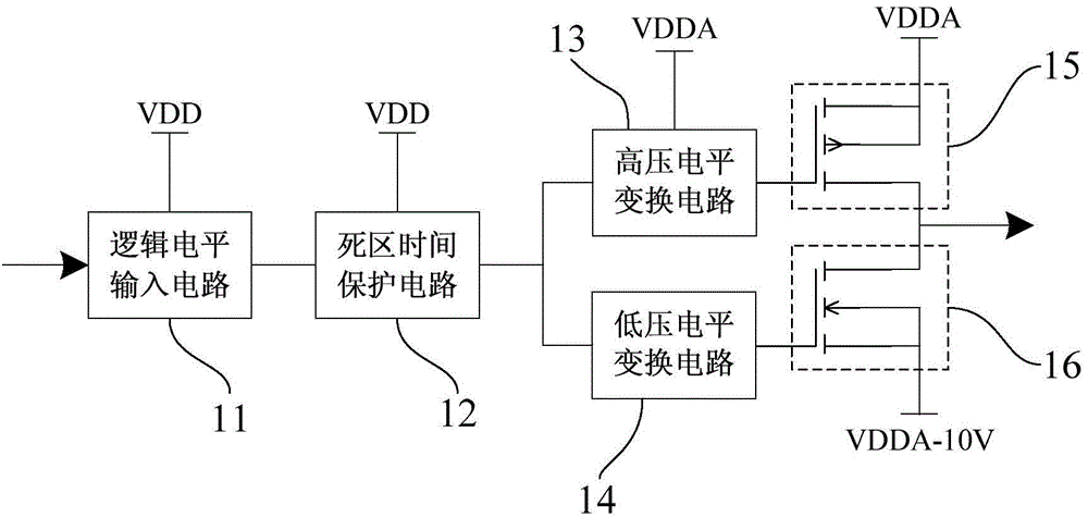 GaN power device drain electrode modulation circuit