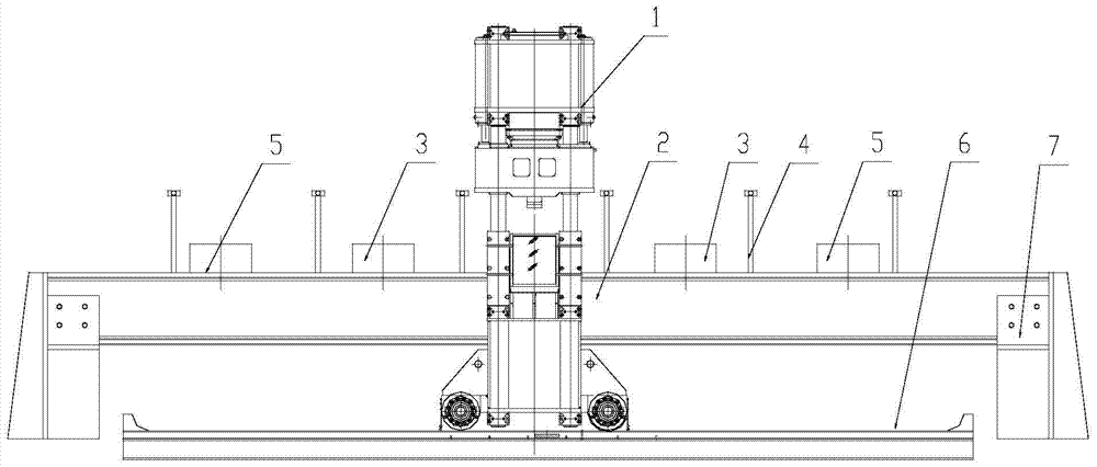 A gantry self-propelled automatic pressure straightening machine