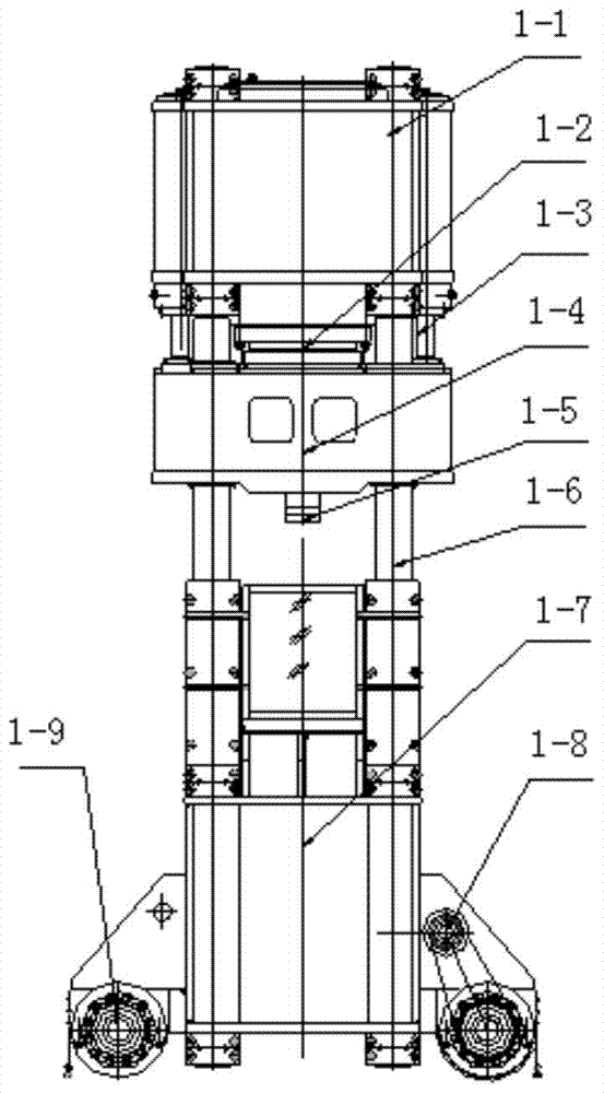 A gantry self-propelled automatic pressure straightening machine