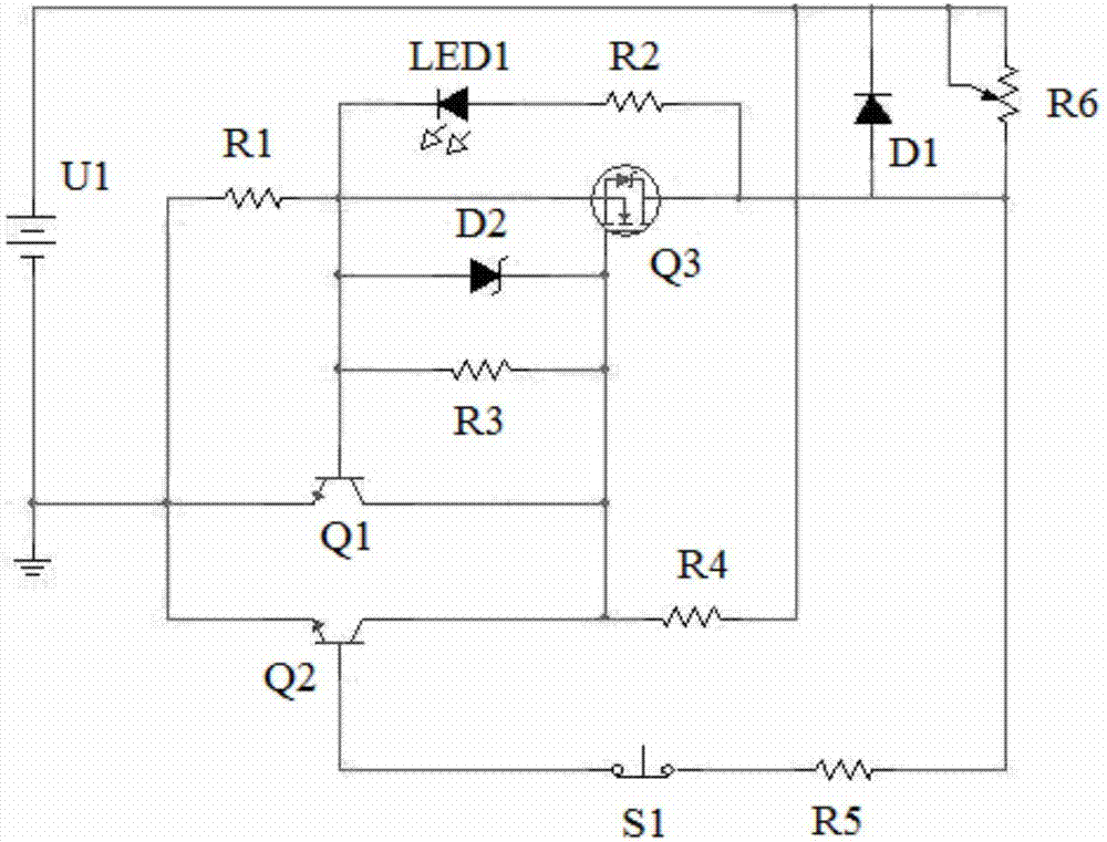 Solid-state direct current overcurrent protection circuit