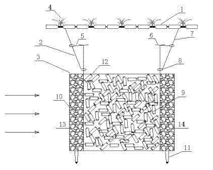 Ecological floating island device for purifying micro-polluted water bodies