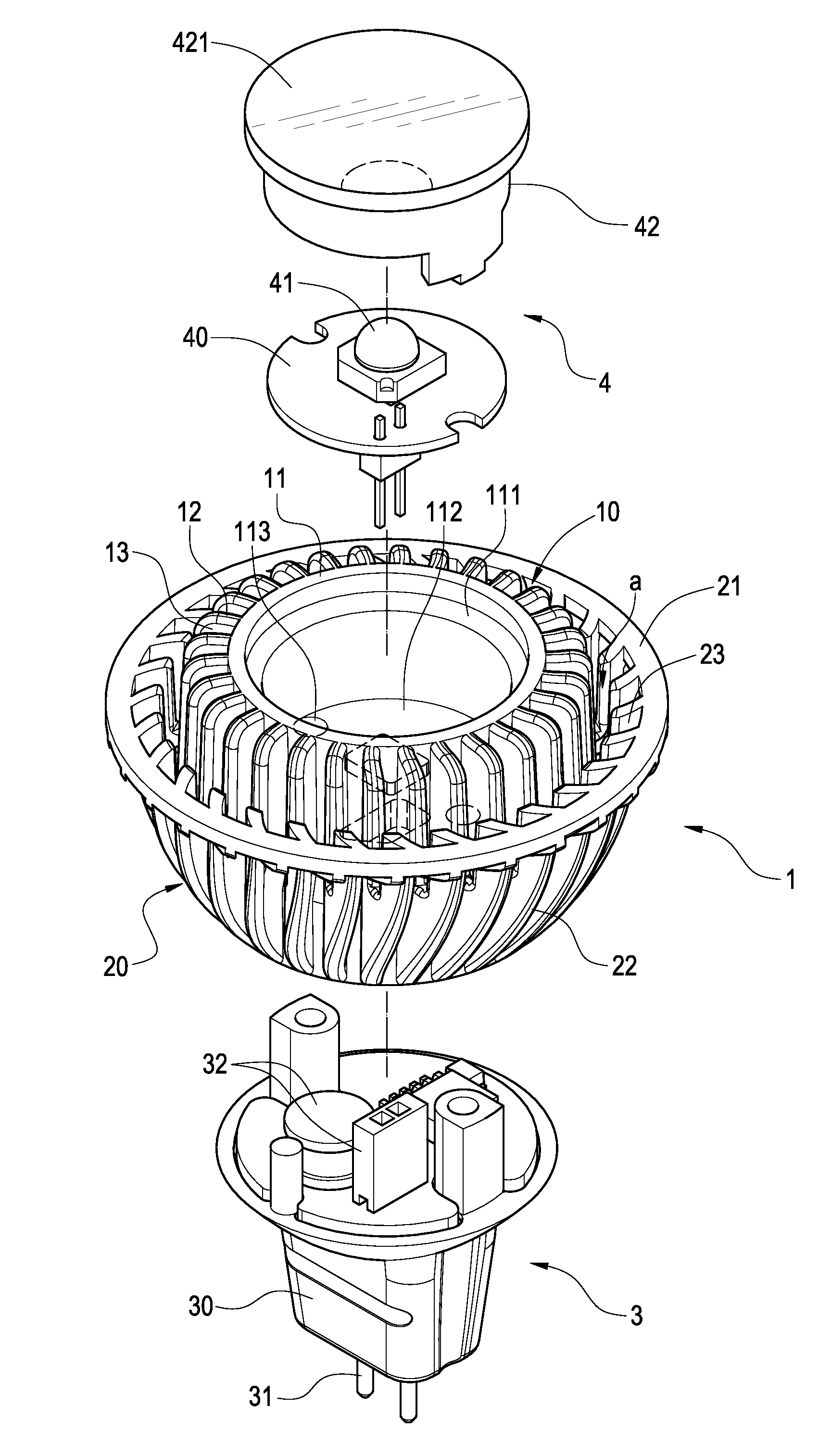 Heat dissipating structure and lamp having the same